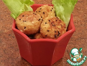 Куриные шарики с хитрой моцареллой – кулинарный рецепт