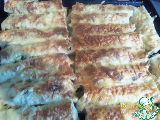 "Лодочки" мясные и сырные из лаваша"