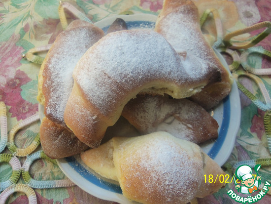 "Булочки-рогалики на творожном тесте "Нежность"