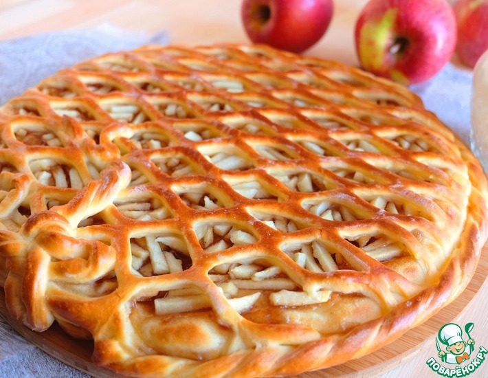 Пирог с яблоками из дрожжевого теста, рецепт с фото пошагово