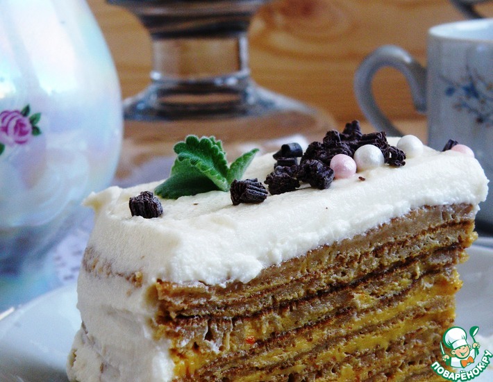 Рецепт: Блинный торт « Зима, прощай!»