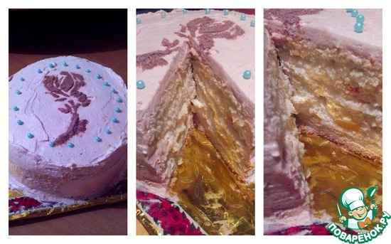 Нежнейший кремовый мини-торт "пирожное с персиками"