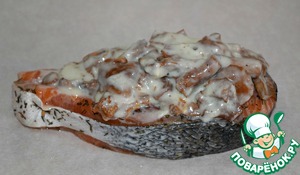 Запеченный лосось в сливочном соусе с грибами, рецепт с фото — Вкусо.ру