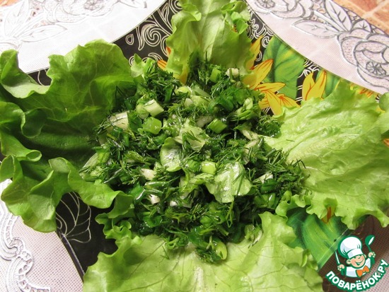 Салат из зелени с чесноком по рецепту Сурик https://www.povarenok.ru/recipes/show/137266/