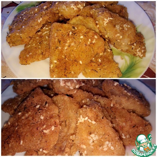Жареная рыба в интересной панировке