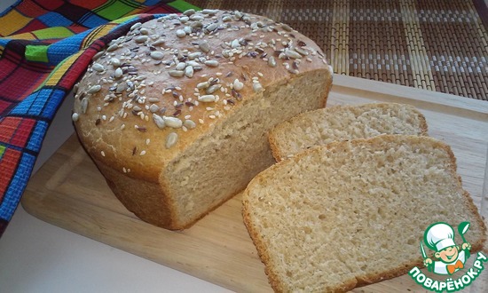 Хлеб на йогурте с цельнозерновой мукой