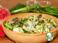 Картофельный салат с сельдью и зеленью ингредиенты
