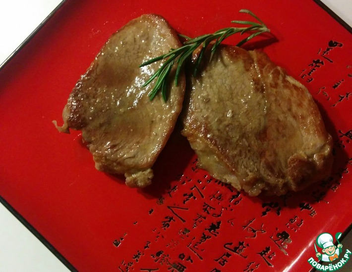 Рецепт: Мясо, запеченное в медово-горчичном соусе