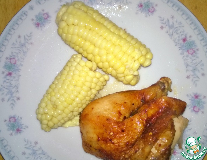 Курица, запеченная с аджикой, рецепт с фото