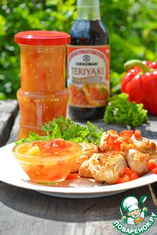 Острый ананасовый соус со сладким перцем – кулинарный рецепт