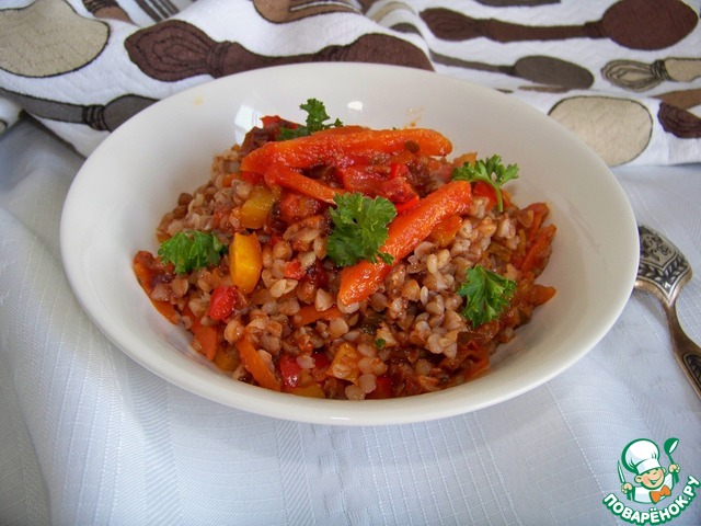 Пикантная гречка с овощами – кулинарный рецепт