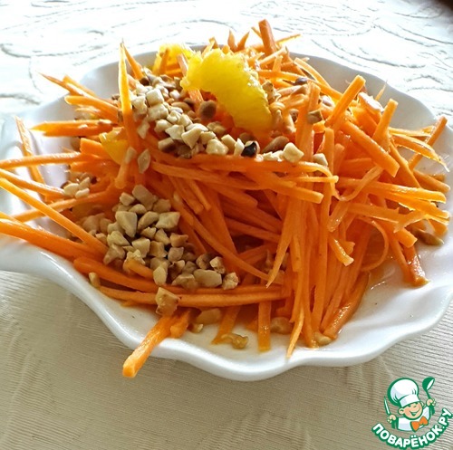 Приготовление постного салата из моркови с апельсинами