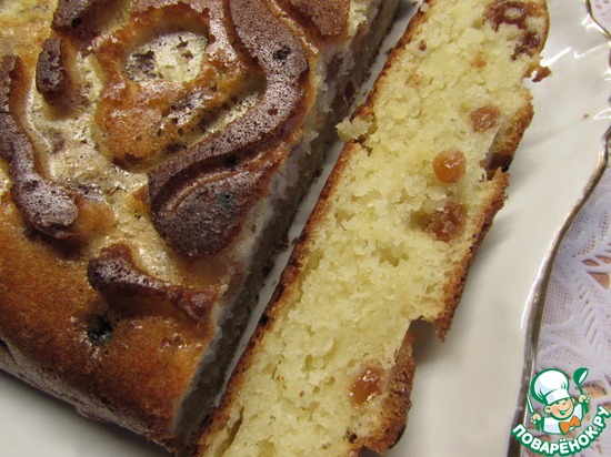 Кекс на молоке с изюмом по рецепту lakshmi-777 https://www.povarenok.ru/recipes/show/137162/