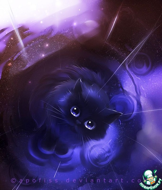 Фиолетовый котик