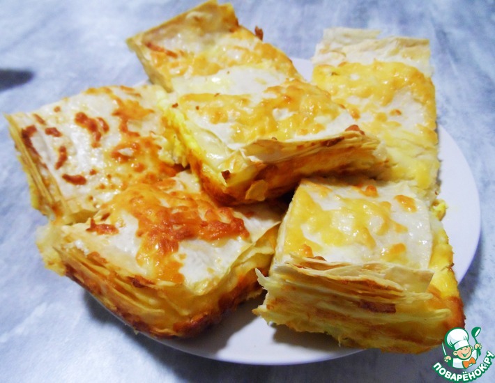 Рецепт: Пирог из лаваша с сыром