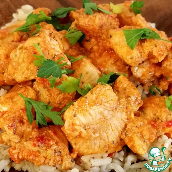 Курица в маринаде из аджики и лимона