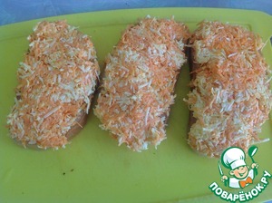 Бутерброды с морковью и сыром с чесноком