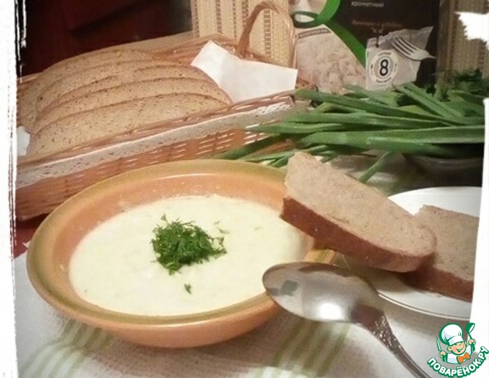 Рецепт: Овощной суп-пюре с рисом Лёгкий