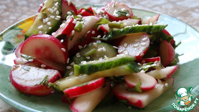 Японский салат с редисом и огурцом: блюдо дня на нашем сайте [Рецепты recipies]
