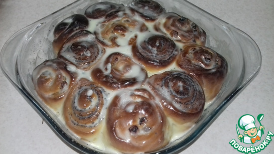 Булочки "Ассорти" в сметанной заливке