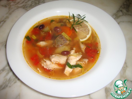 Рыбная солянка по-деревенски