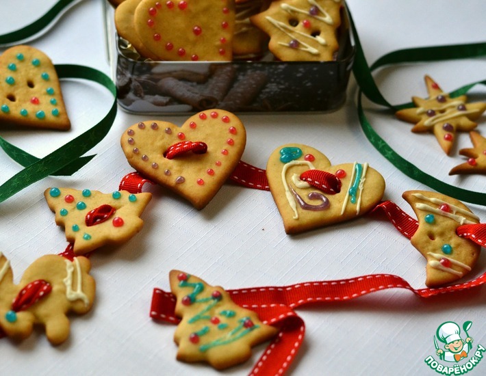 Рецепт: Новогоднее имбирное печенье