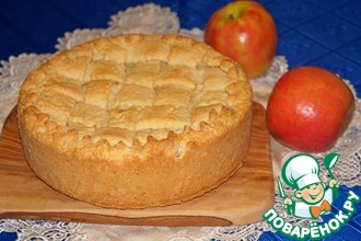 Рецепт: Яблочный пирог с заварным кремом