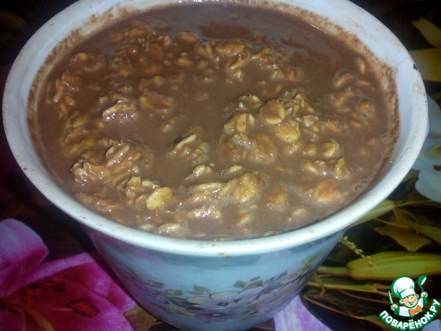 Шоколадно-кофейная овсяная каша "Ночная" – кулинарный рецепт