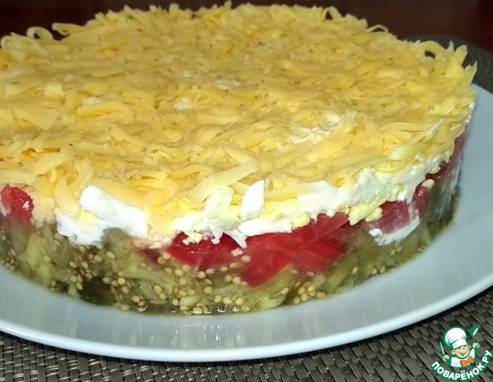 Рецепт: Салат с баклажанами и сыром