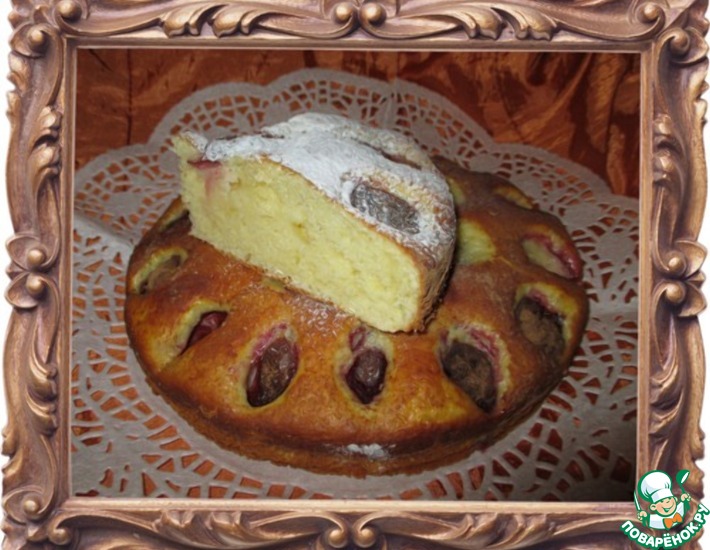Рецепт: Пирог на творожном тесте Мягенький