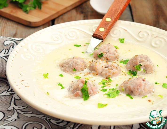 Рецепт: Болгарский суп Чорба топчета