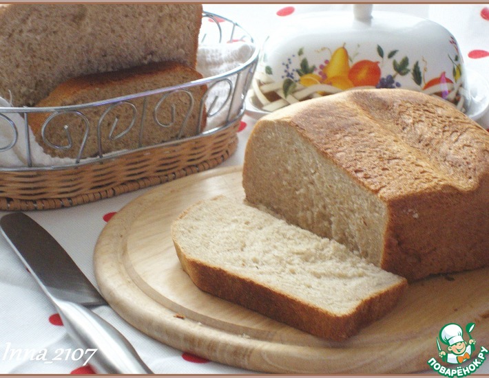 Рецепт: Пшенично-ржаной хлеб на сыворотке