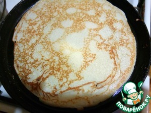 Блинный пирог с мясом рецепт с фото