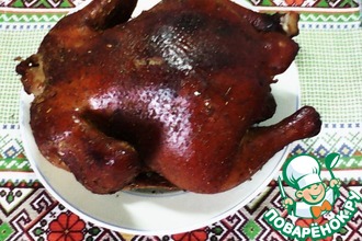 Рецепт: Курица горячего копчения дома