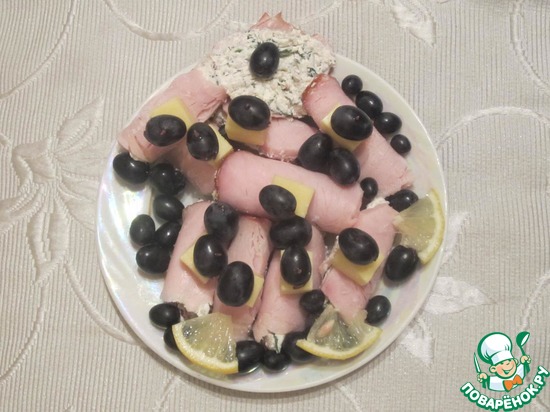 Трубочки из ветчины