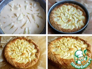 Яблочный пирог с пудингом рецепт с фото пошагово