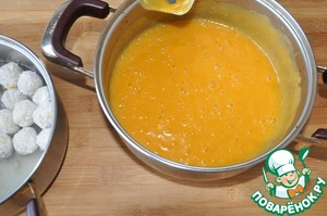Рецепт Тыквенный суп-пюре с фрикадельками