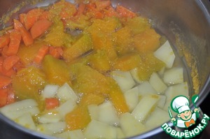 Рецепт Тыквенный суп-пюре с фрикадельками