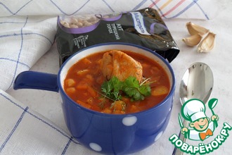 Рецепт: Томатный суп с кроликом и нутом