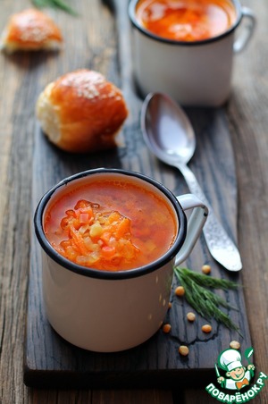 Гороховый суп без мяса, пошаговый рецепт с фото