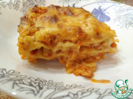 "Лазанья из курицы в соусе "Бешамель""