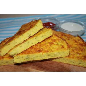 Заливной пирог с кабачками