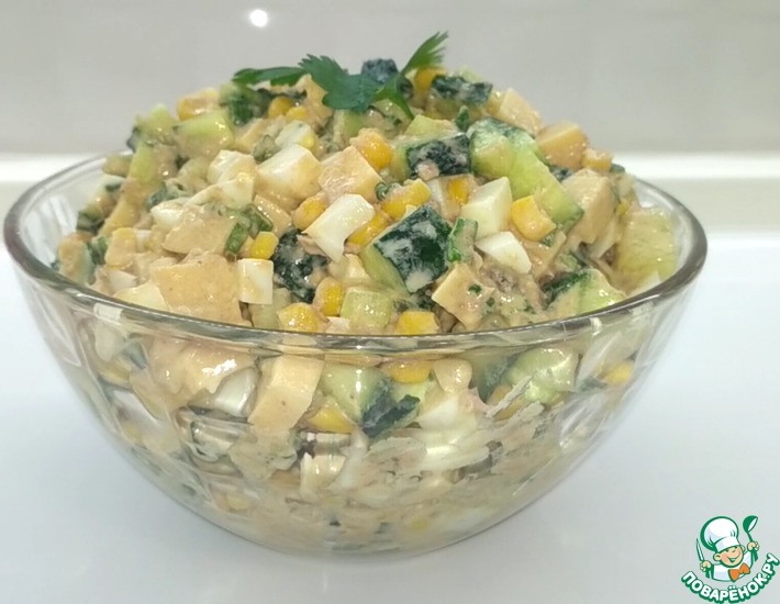 Рецепт: Салат с тунцом и кукурузой