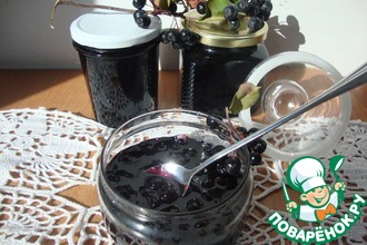 Рецепт: Варенье из черноплодной рябины Вишневое