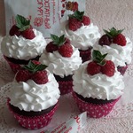 Шоколадно-йогуртовые кексы с малиной