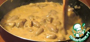 Куриные сердечки в сливочном соусе - 7 пошаговых фото в рецепте
