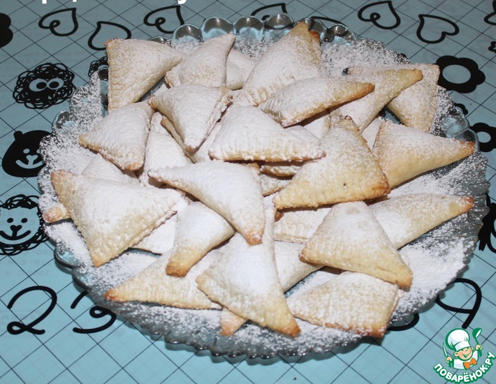 Рецепт: Печенье Треугольники с фруктовой начинкой