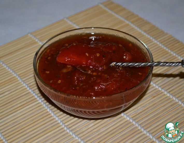 Рецепт: Рубиновый конфитюр из томатов