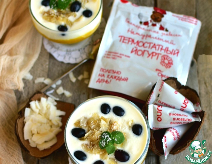 Рецепт: Десерт «Чунга-Чанга» с кокосовым йогуртом
