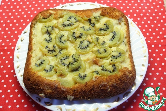 Перевёрнутый пирог с киви на сметане по рецепту Оленьки Демурия https://www.povarenok.ru/recipes/show/119957/